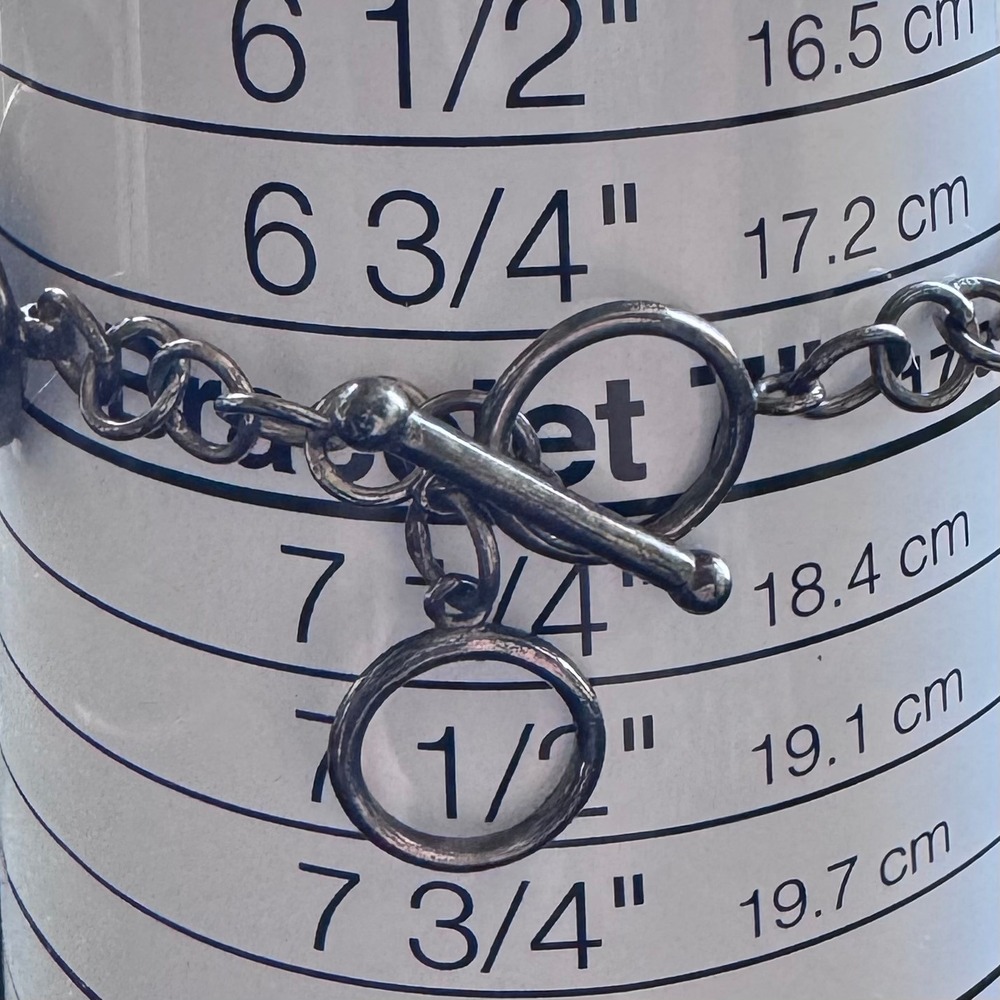 LUC Lucas Lameth Bracelet 925 Silver Abalone Shell Toggle Link 6.75-7.75 11.3g - Picture 2 of 11
